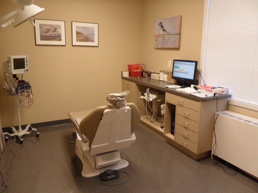 Exam room inside of North Shore Oral Surgery